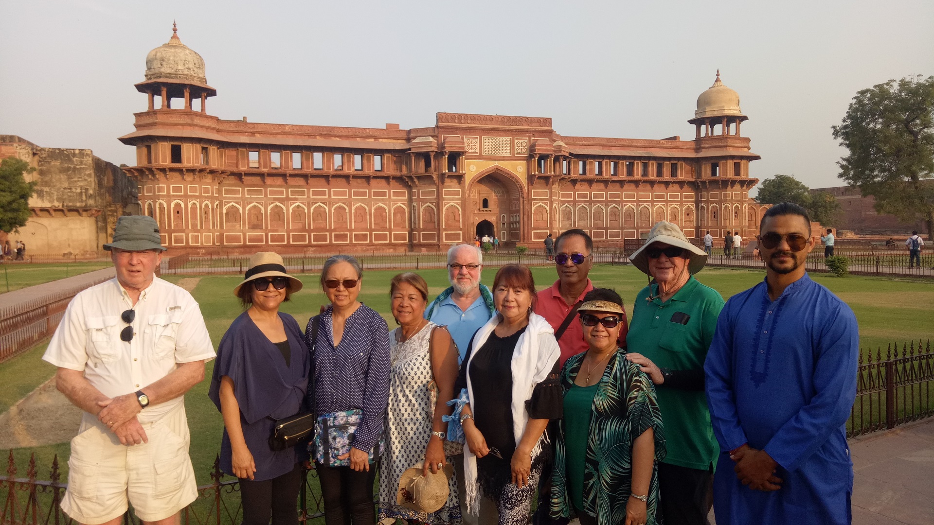 Grupo de Estados Unidos en el Fuerte de Agra