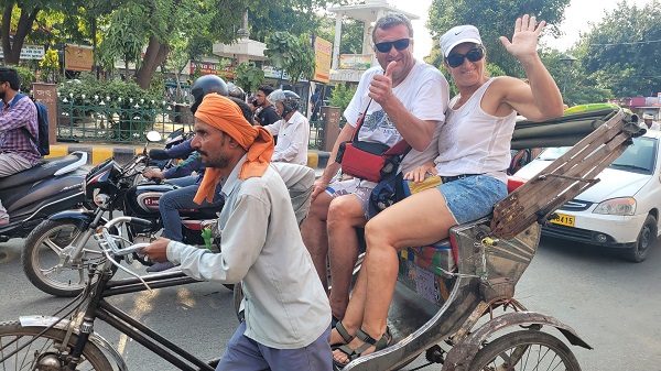 Paseo en Paddle Rickshaw por la India