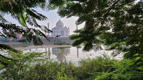 Taj Mahal Yamuna River From Mehtab Garden